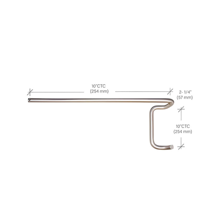 BHS Solid Push Bar and Offset Pull Handle