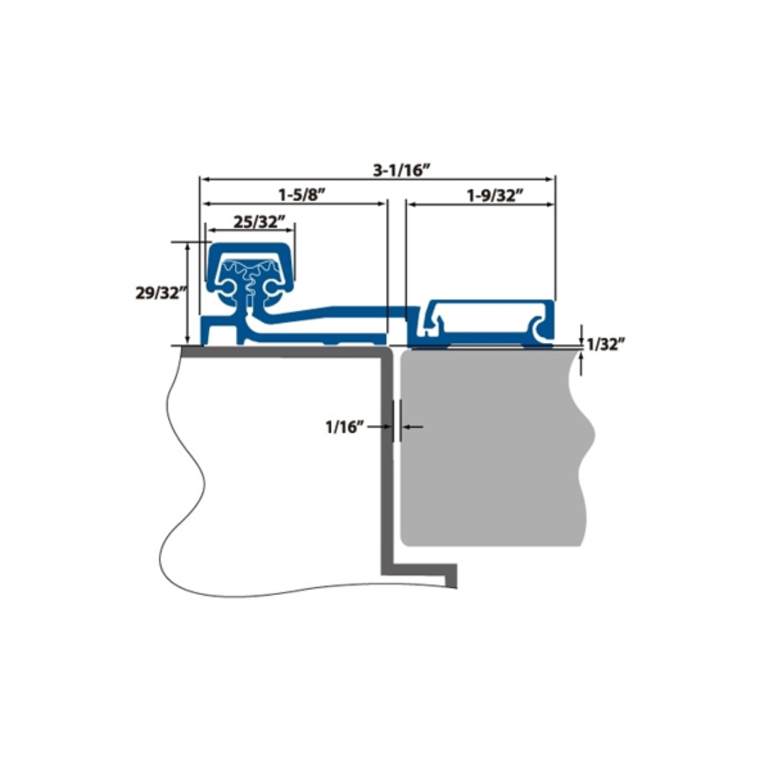 BHS Canada Aluminum Geared Continuous Hinge – Full Surface