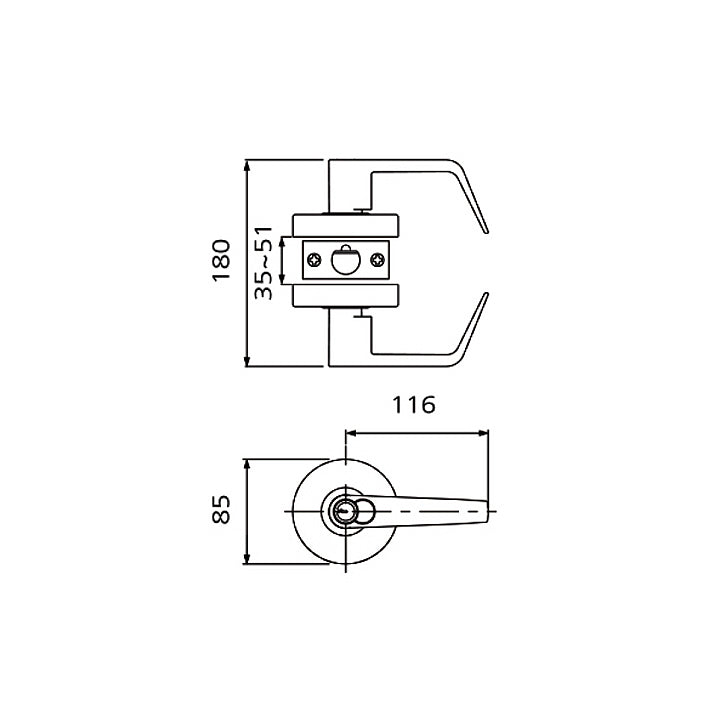 BHS Canada Grade 2 Commercial Heavy Cylindrical Leverset- IC (Classroom)