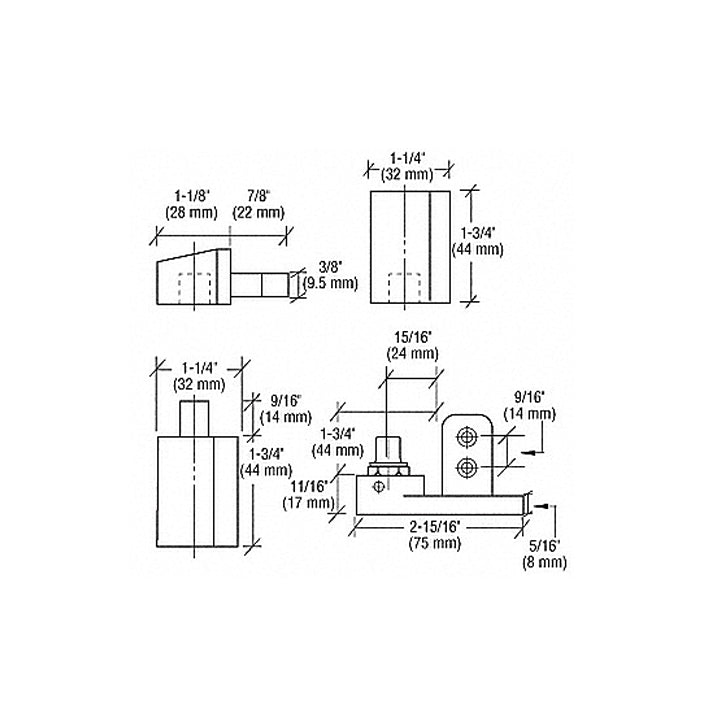 BHS Offset Pivots TH1110 Arch / Vistawall Style