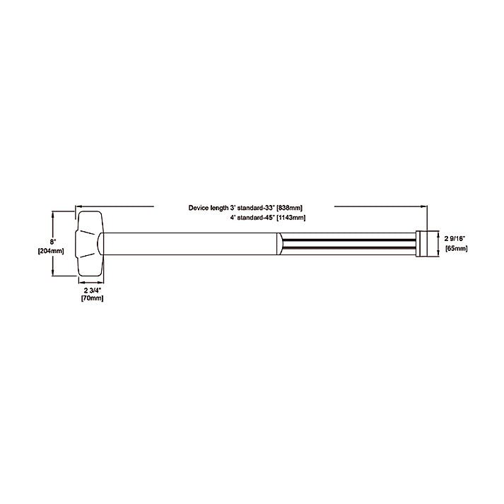 BHS Panic Exit Device Rim Type