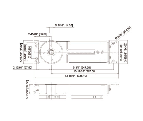 BHS Canada Adjustable Overhead Concealed Door Closer 2010 Series