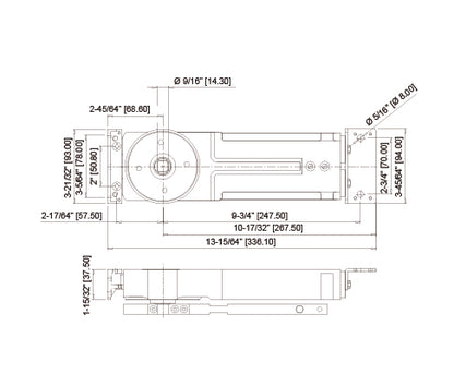 BHS Canada Adjustable Overhead Concealed Door Closer 2010 Series